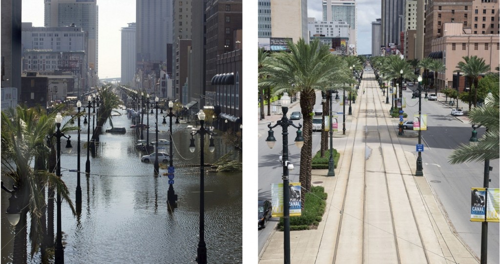 Canal Street before and after